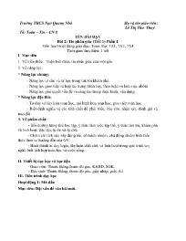 Giáo án Toán Lớp 7 - Tuần 8 - Năm học 2023-20