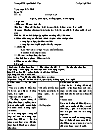 Giáo án Tự chọn Ngữ văn 7 - Tuần 10, Tiết 8: