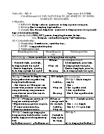 Giáo án Tự chọn Ngữ văn 7 - Tuần 10, Tiết 8: 