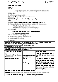 Giáo án Tự chọn Ngữ văn 7 - Tuần 11, Tiết 9: