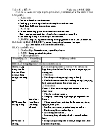 Giáo án Tự chọn Ngữ văn 7 - Tuần 11, Tiết 9: 