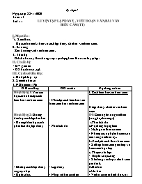 Giáo án Tự chọn Ngữ văn 7 - Tuần 13 - Năm học