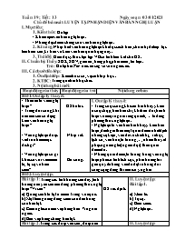Giáo án Tự chọn Ngữ văn 7 - Tuần 19, Tiết 13: