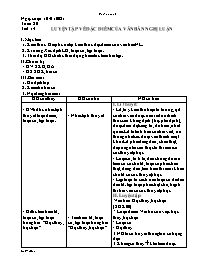 Giáo án Tự chọn Ngữ văn 7 - Tuần 20, Tiết 14: