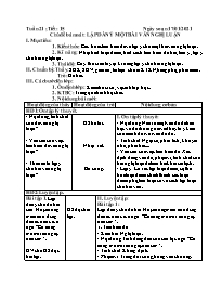 Giáo án Tự chọn Ngữ văn 7 - Tuần 21, Tiết 15: