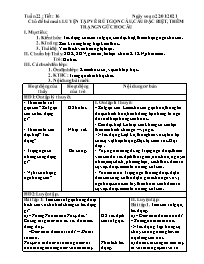 Giáo án Tự chọn Ngữ văn 7 - Tuần 22, Tiết 16: