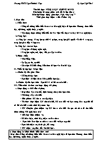 Giáo án Tự chọn Ngữ văn 7 - Tuần 24, Bài: Ngh