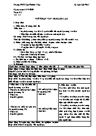 Giáo án Tự chọn Ngữ văn 7 - Tuần 4, Tiết 2: V