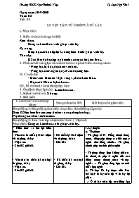 Giáo án Tự chọn Ngữ văn 7 - Tuần 5, Tiết 3: T