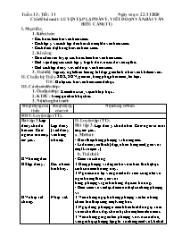 Giáo án Tự chọn Ngữ văn Lớp 7 - Tuần 13 - Năm