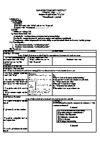 Giáo án Tự chọn Tiếng Anh 7 - Week 24: Questi