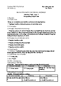 Giáo án Vật lí 7 - Bài 30: Tổng kết chương II