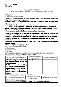 Giáo án Vật lí 7 - Tiết 1, Bài 1: Nhận biết á