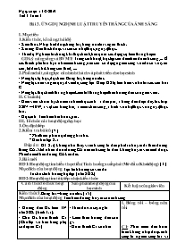Giáo án Vật lí 7 - Tiết 3, Bài 3: Ứng dụng đị