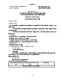 Giáo án Vật lí 7 - Tuần 25, Bài: Tác dụng nhi