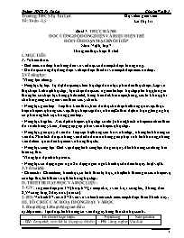 Giáo án Vật lí 7 - Tuần 31, Bài 27: Thực hành