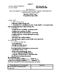 Giáo án Vật lí 7 - Tuần 31, Bài: Thực hành đo