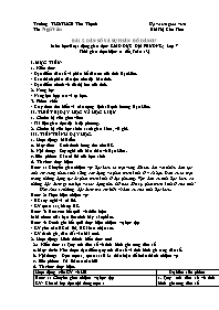 Kế hoạch bài dạy Giáo dục địa phương 7 - Tuần