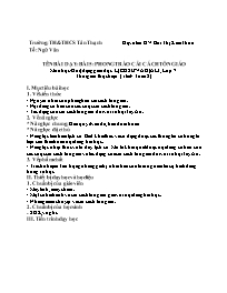 Kế hoạch bài dạy Lịch sử 7 - Tuần 8 - Năm học