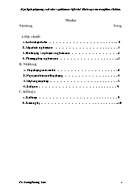Một số giải pháp nâng cao ý thức soạn bài môn
