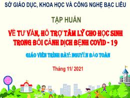 Tập huấn về tư vấn, hỗ trợ tâm lý cho học sin