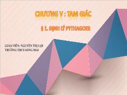 Bài giảng Toán Lớp 7 - Chương V - Bài 1: Định