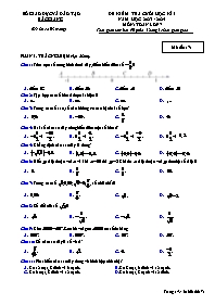 Đề kiểm tra cuối học kì 1 môn Toán 7 - Mã đề 