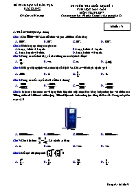 Đề kiểm tra cuối học kì 1 môn Toán 7- Năm học